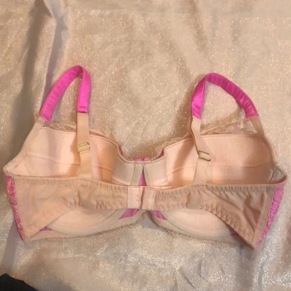 Victoria secret lace bra pink bows satin angel - Picture 8 of 10